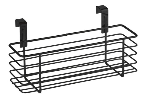 Suport depozitare pentru dulap, wenko, slim black, 24 x 11.5 x 10 cm, metal/plastic, negru