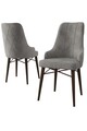 Set scaune 2 piese, Charlotte, Neta- Grey, Maro, Gri/Maro
