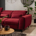 Coltar extensibil stanga 4 locuri ELTAP, Foble, 267x196x100 cm, lemn/poliester, rosu