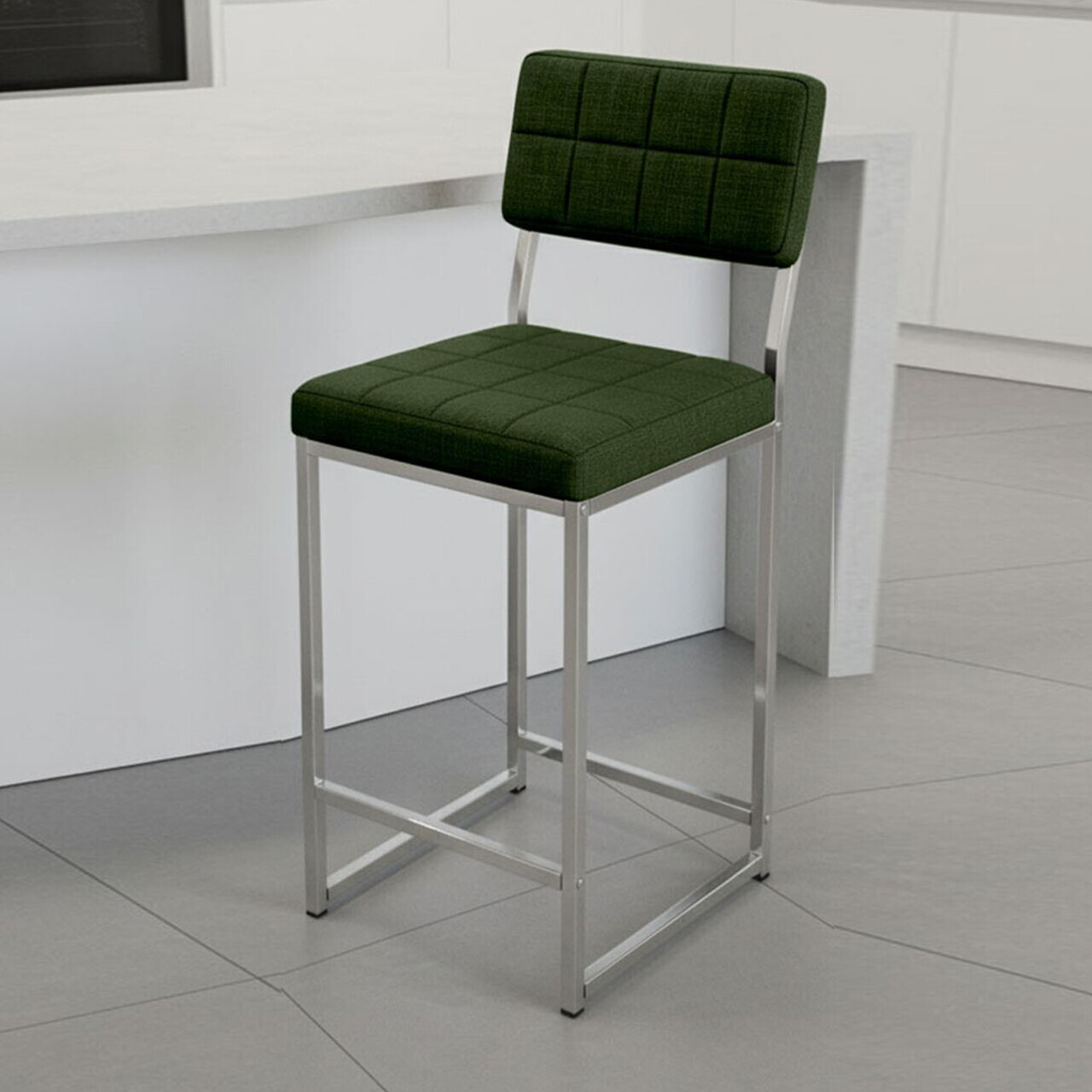 Scaun de bar, Hanah Home, Retro 66, 40x98x40 cm, Verde — imaginea 3