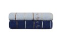 Set 2 prosoape de maini 407,  Beverly Hills Polo Club, 50x90 cm, bumbac, albastru