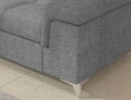 Coltar extensibil dreapta 4 locuri ELTAP, RT-03TOU, Eridano, 275x202x88 cm, lemn/poliester, gri inchis