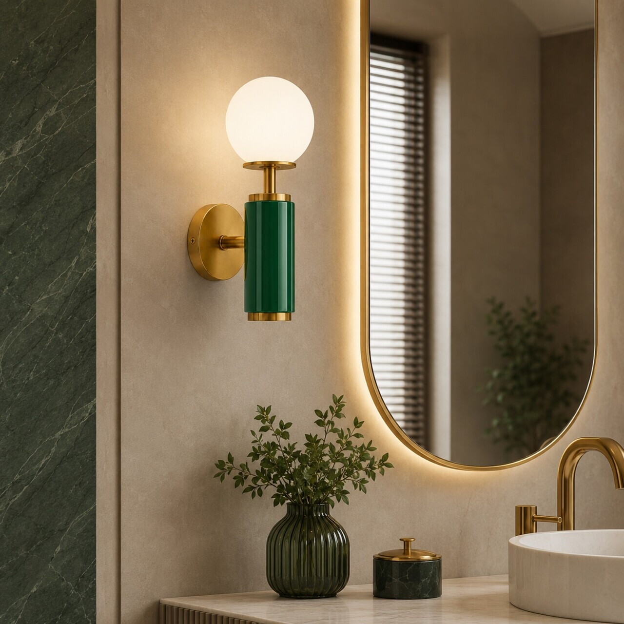 Aplica de perete, Opviq, 892OPV3563, Verde deschis