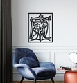 Decoratiune de perete, ART-DC-007, Dimensiune: 50 x 42 cm, Negru