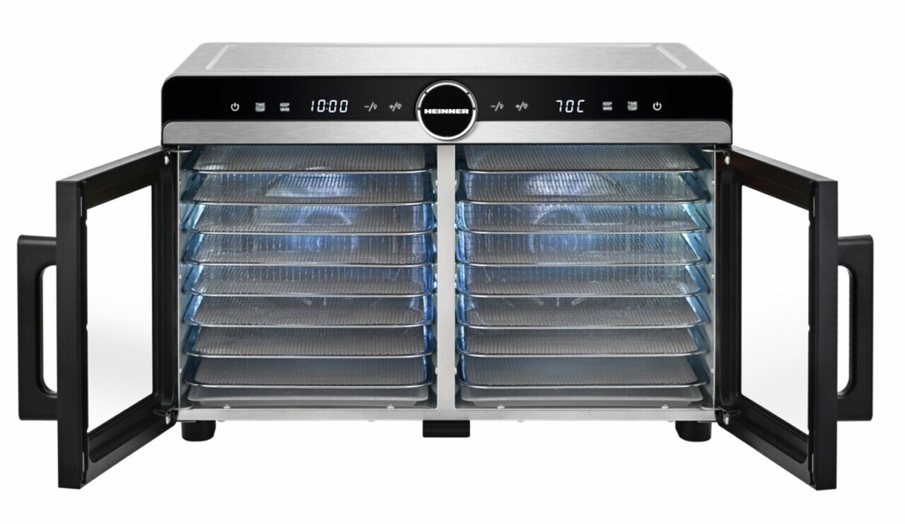 Deshidrator fructe si legume DualDry Elite, Heinner, 1200-1400W, argintiu/negru - view 5