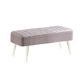 Banca, Vella, Vina 0701, 90x39x40 cm, PAL, Alb/Gri