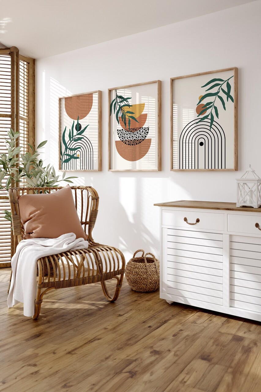 Set 3 tablouri decorative 3Dartsohoset130 MDF Multicolor