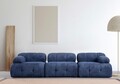 Canapea 3 locuri, Atelier del Sofa, 560ARE1559, Lemn de fag / PAL, Albastru