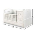 Patut pentru copii Baby Nest, Çilek, Baby Cotton St Convertible Baby Bed (75X160), 164x95x83 cm, Multicolor