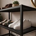 Suport pentru pantofi, Hanah Home, Veno, 73x109x30 cm, Negru