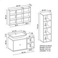 Set Dulap de Baie cu Chiuvetă și Oglindă (3 Piese), Hanah Home, 2547, MDF, Alb