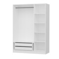 Dulap pentru haine, Minerva, Kale 3 Mebran Kapak 210, 135x210x52 cm, PAL, Alb
