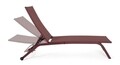 Sezlong cu roti Raul, Bizzotto, 68 x 195 x 101 cm, pliabil, aluminiu/textilena 2x1, rosu pepper