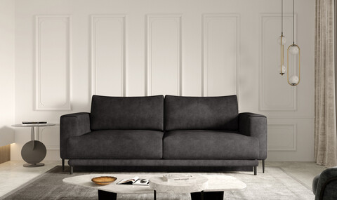 Canapea extensibila 4 locuri ELTAP, SO-DAL-06LE, Dalia, 248x84x95 cm, lemn/poliester, gri inchis