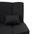 Canapea extensibila 3 locuri Tiko, Pakoworld, 200x85x90 cm, textil, negru