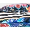 Lenjerie de pat dubla Loar Black, Melli Mello, 3 piese, 200 x 220 cm, 100% bumbac satinat, multicolora