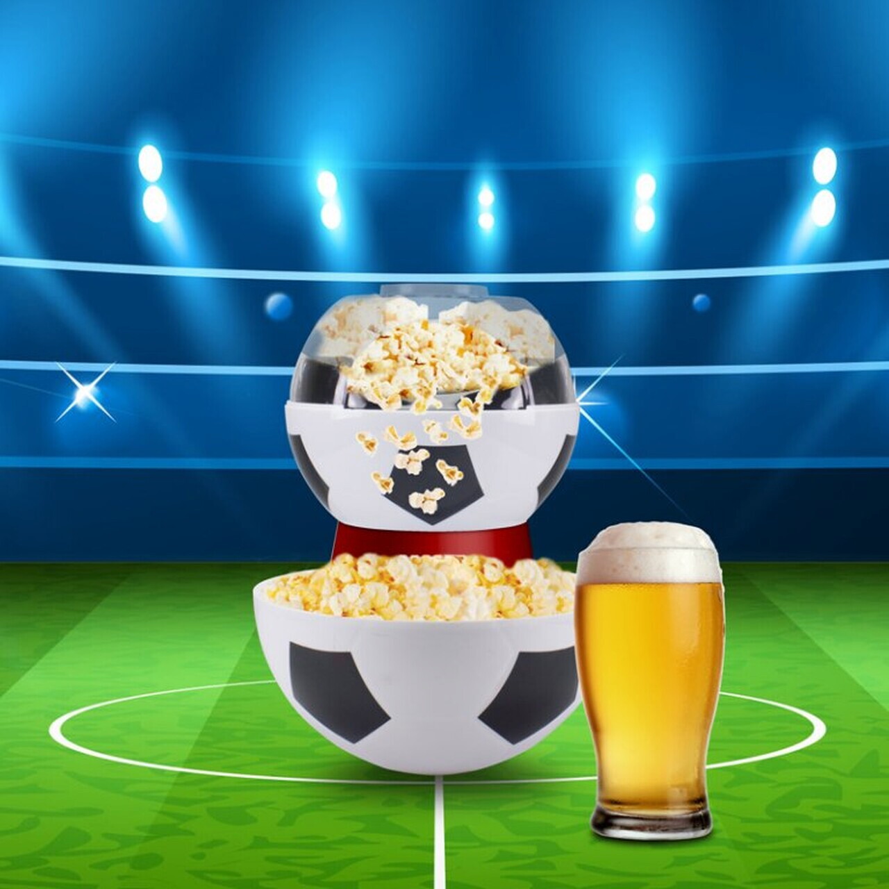 Aparat pentru popcorn fara ulei Beper, 1200W, multicolor - view 2