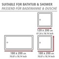 Perdea de dus, Wenko, Bloom, 180 x 200 cm, poliester, multicolor
