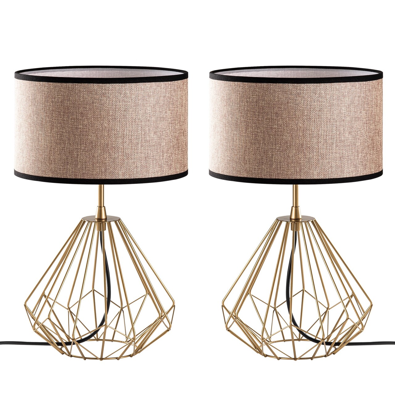 Set de lămpi de masă, Opviq, 892OPV2215, Auriu - imagine 4