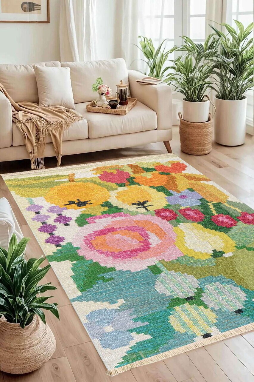 Covor 130 100x200 cm Bumbac Multicolor