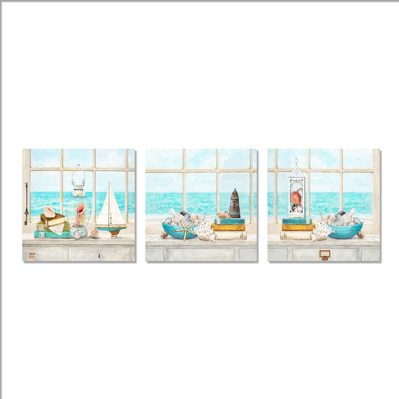 Set 3 tablouri decorative, dr9009, Cadru: 100% LEMN (grosime: 3 cm), Multicolor - view 3