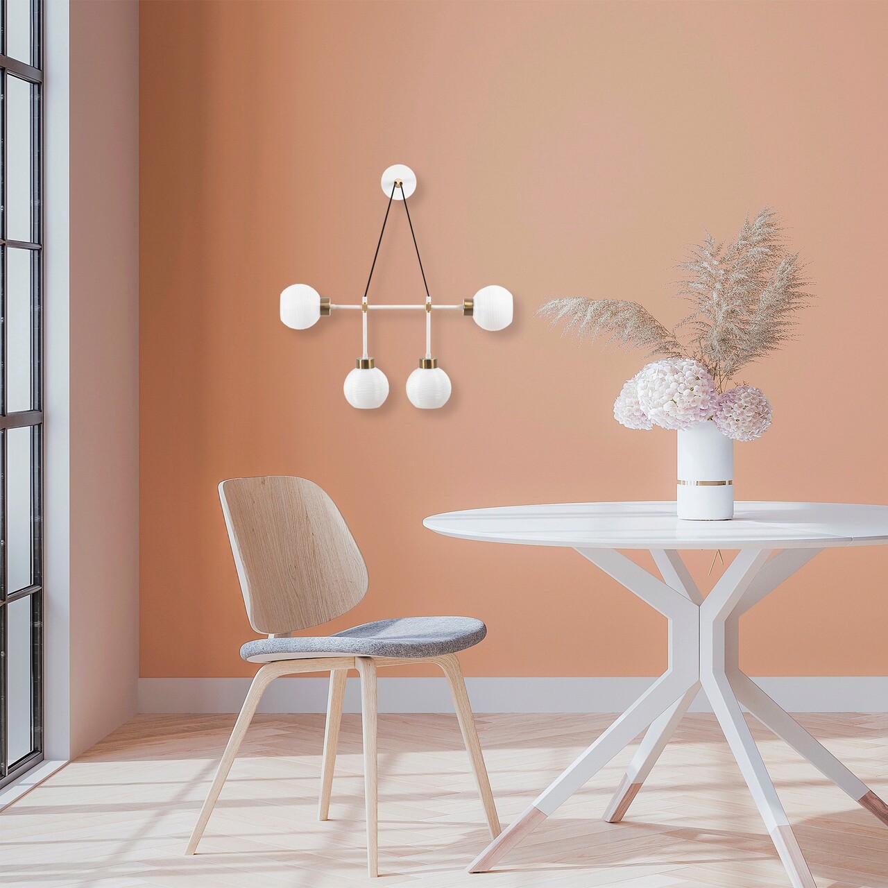 Aplica de perete Opviq 584TTM1937 Vintage / Alb