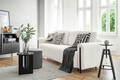 Canapea extensibila 3 locuri, ELTAP, SO-ARC-BL-01ROY, Arcadova, 244x97x97 cm, lemn/poliester, alb/negru