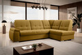 Coltar extensibil dreapta 3 locuri ELTAP, RT-45NU, Sado, 272x192x95 cm, lemn/poliester, mustar