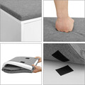 Bancheta cu spatiu de depozitare si pantofar, Vasagle, max 200 kg, 100x30x48 cm, PAL, alb