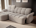 Coltar extensibil stanga 3 locuri ELTAP, Beneth, 301x185x115 cm, lemn/poliester, bej
