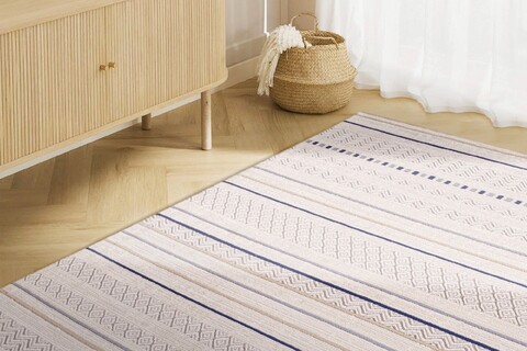 Covor, 45628 milas, 80x150 cm, fibre acrilice, albastru navy