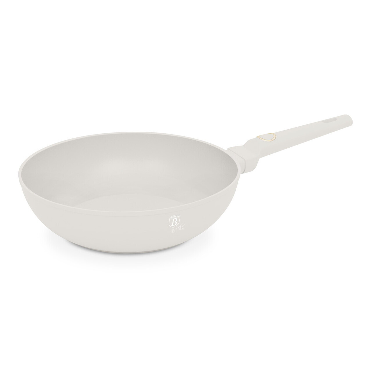 Tigaie Wok Berlinger Haus, Sahara, 28 cm, 3.2 L, aluminiu forjat, crem mat - imagine 5