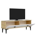 Comoda TV, Hanah Home, Yuka 120, 120x41x29.6 cm, PAL , Stejar Safir / Alb