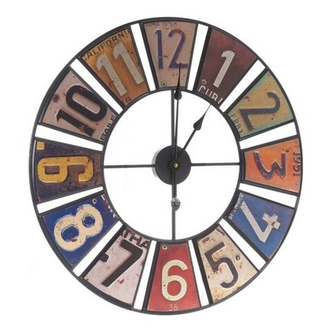 Ceas de perete Retro, Gift Decor, Ø 60 cm, metal, multicolor
