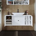 Dulap de baie cu chiuvetă, Hanah Home, 2539, MDF, Alb