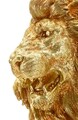 Figurina /sculptura decorativa Lion Shant, Mauro Ferretti, 45x29x55 cm, polirasina, auriu