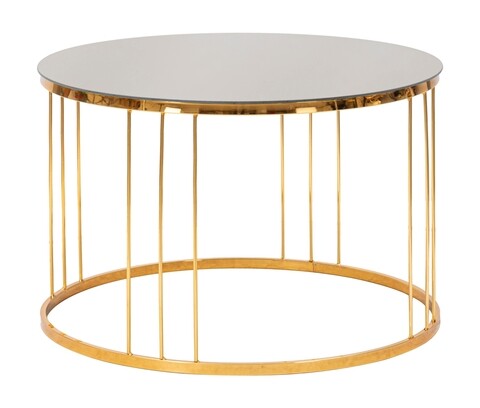 Masuta de cafea simple bronze, mauro ferretti, Ø 70x46 cm, fier, auriu
