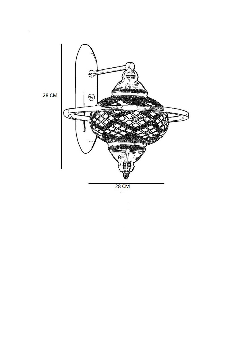 Aplica de perete, Stala, 846STL2750, Metal, Multicolor