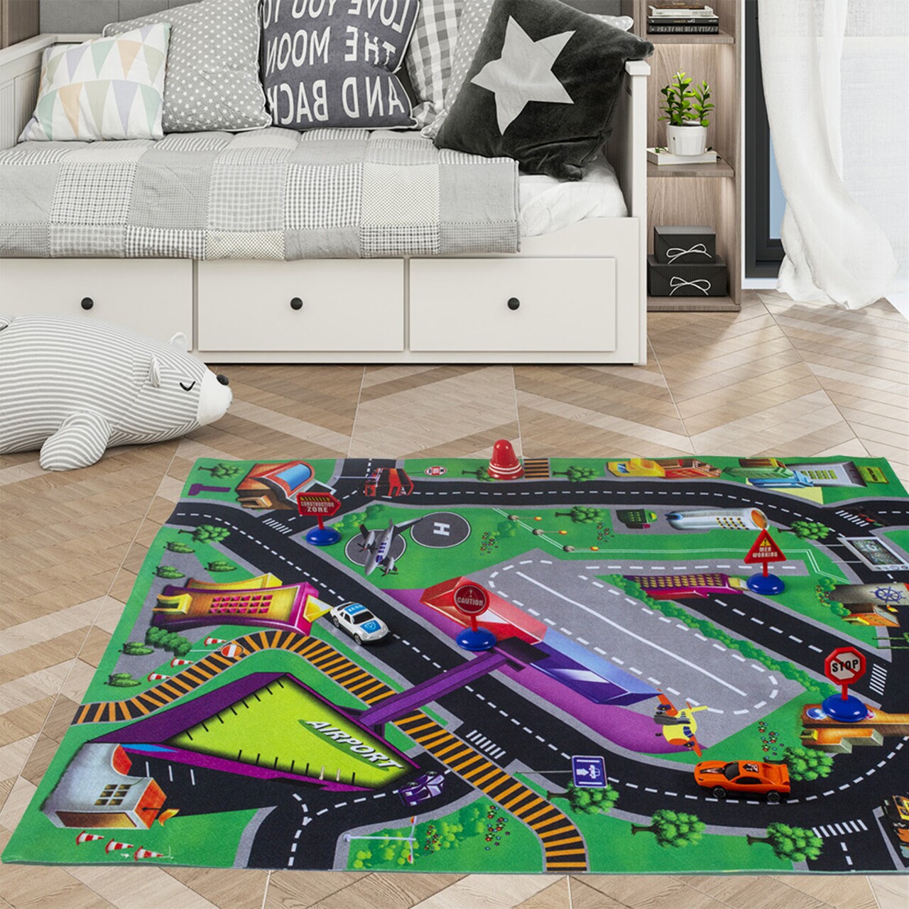 Corporation evolution seller Covor copii Tapis C-640106, Decorino, 70x80 cm, polipropilena, multicolor -  mezoni.ro