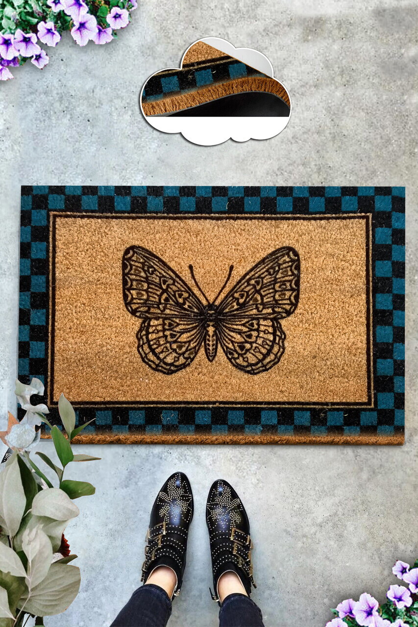 Covoras de intrare, Coco Vindula, 40x60 cm, COIR, Multicolor