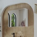 Dulap de baie cu oglindă, Hanah Home, 2200, 75x60x14.2 cm, MDF, Alb