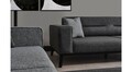 Canapea extensibila cu 3 locuri, Artie, 560ARE2902, Lemn de fag / PAL, Antracit