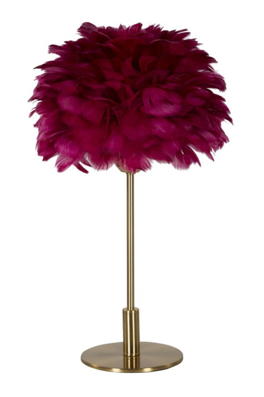 Lampa de masa, Mauro Ferretti, Feather, 1 x E27, 40W, 30x50 cm, fier/plastic, auriu/bordo - imagine 2