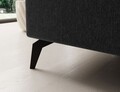Coltar extensibil dreapta 4 locuri ELTAP, Sol-24, Solange, 292x196x84 cm, lemn/poliester, negru