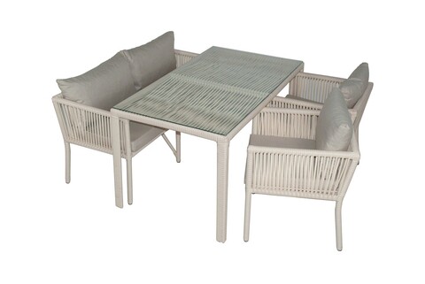 Set mobilier de gradina, jumilla, vera 3, maro deschis
