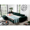 Coltar extensibil stanga 3 locuri ELTAP, LT-35LO, Grayson, 278x205x92 cm, lemn/poliester, verde inchis
