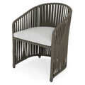 Set mobilier gradina/terasa Milano, 5 piese, aluminiu/poliester, gri/alb