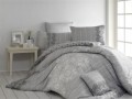 Lenjerie de pat pentru o persoana, 3 piese, amestec bumbac, Nazenin Home, Dolce, gri