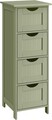 Dulap pentru baie, Vasaghle, Modern Style, 30x30x82 cm, MDF, verde