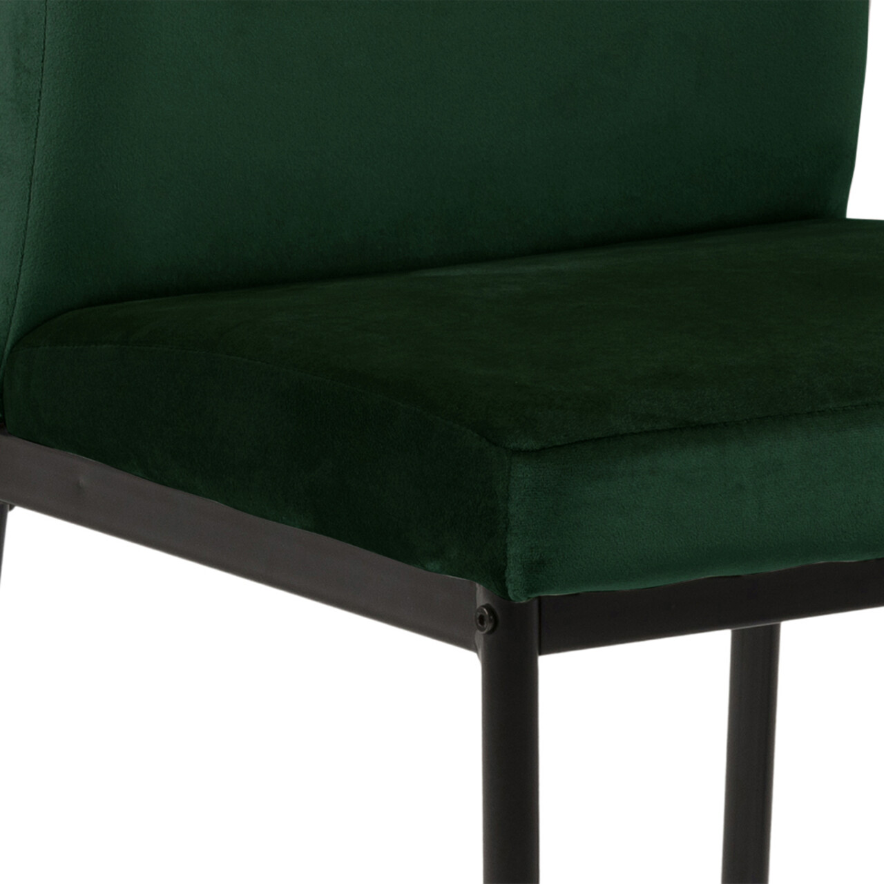 Scaun Demi, Actona, 45x55x90.5 cm, catifea/otel, verde inchis - view 4